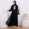 Abaya Hitam Gamis Arab Turkey Bahan JetBlack - Gambar 11