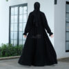 Samira Abaya Hitam Turkey Full Klok - Gambar 3