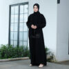 Samira Abaya Hitam Turkey Full Klok - Gambar 4
