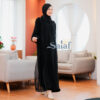 Abaya Hitam Gamis Turkey Bahan Kain Saudi - Gambar 4