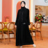 Abaya Gamis Hitam Turkey - Motif Haura - Gambar 10