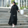 Abaya Turkey Gamis Hitam Turki - Gambar 8