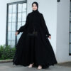 Samira Abaya Hitam Turkey Full Klok - Gambar 5