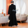 Abaya Hitam Gamis Turkey Bahan Kain Saudi - Gambar 5