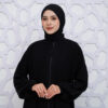 Abaya Hitam Turkey Bahan Jetblack Saudi - Gambar 5