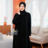 Abaya Hitam Gamis Turkey Bahan Kain Saudi - Gambar 7