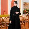 Abaya Gamis Hitam Turkey - Motif Haura - Gambar 8