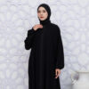 Abaya Hitam Turkey Bahan Jetblack Saudi - Gambar 3