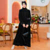 Abaya Gamis Hitam Turkey - Motif Haura - Gambar 5