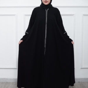 Abaya Hitam Turkey Bahan Jetblack Saudi