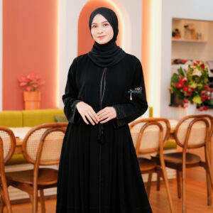 Abaya Gamis Hitam Turkey - Motif Haura